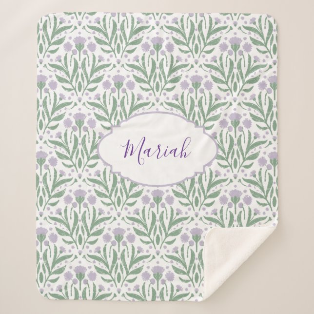 Custom sherpa baby blanket with personalized name. sherpadecke (Vorderseite)