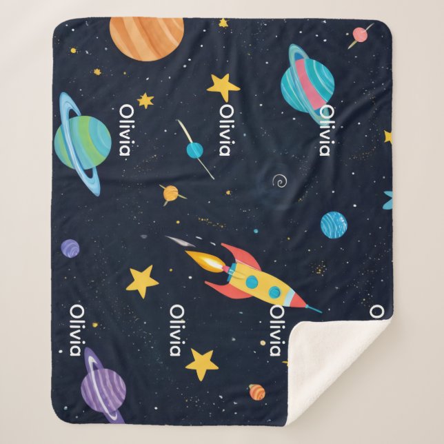 Custom Sherpa Blanket – Add Your Name Sherpadecke (Vorderseite)