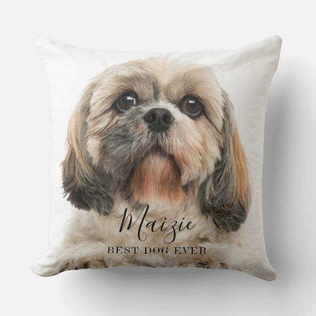 Custom Shih Tzu Dog Personalisiert Pet Foto Kissen (Vorderseite)