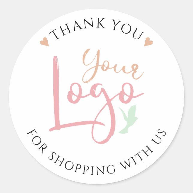 Custom Shopping Vielen Dank für den klassischen Ro Runder Aufkleber (Vorderseite)