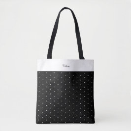 Custom Shoulder Tasche Polka Dots Polka Schwarz