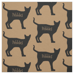 Custom Siamese Cat Fabric Stoff