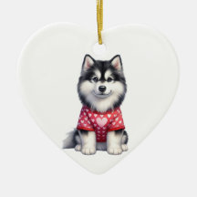 Custom Siberian Husky Dog Valentine