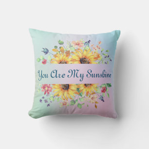 Custom Sie sind mein Sonnenschein und Sonnenblumen Kissen