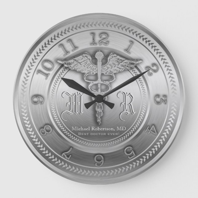 Custom Silver Doctor Medical Clinic Uhr (Vorderseite)