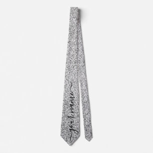 Custom Silver Glitzer Glitzern Neck Tie Krawatte