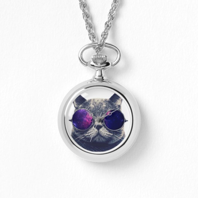 Custom Silver Wrap-Around Armbanduhr (Vorderseite)