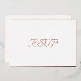 Custom Simple Elegante Party UAWG White Rose Gold Folieneinladung