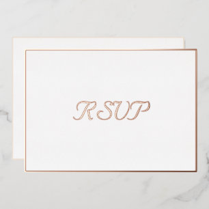 Custom Simple Elegante Party UAWG White Rose Gold Folieneinladung