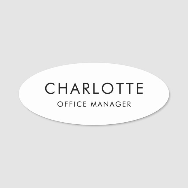 Custom Simple Professional Magnetic Namensschild (Vorderseite)