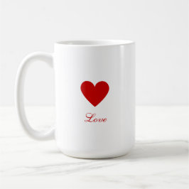 Custom Simple Red Heart Love Kaffeetasse