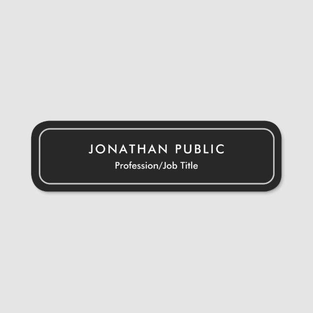Custom Simple Template Upload Your Logo or Photo Namensschild (Vorderseite)