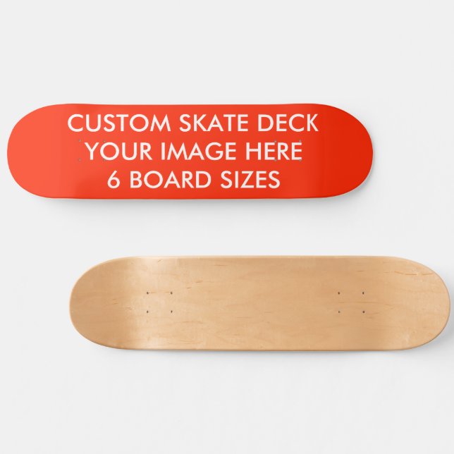 CUSTOM SKATE DECK 8 1/2" Skateboard MARASCH... ROT (Horizontal)