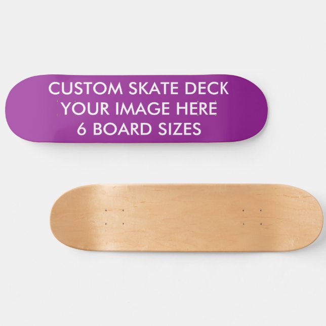 CUSTOM SKATE DECK 8 1/2" Skateboard PLUM LILA (Horizontal)