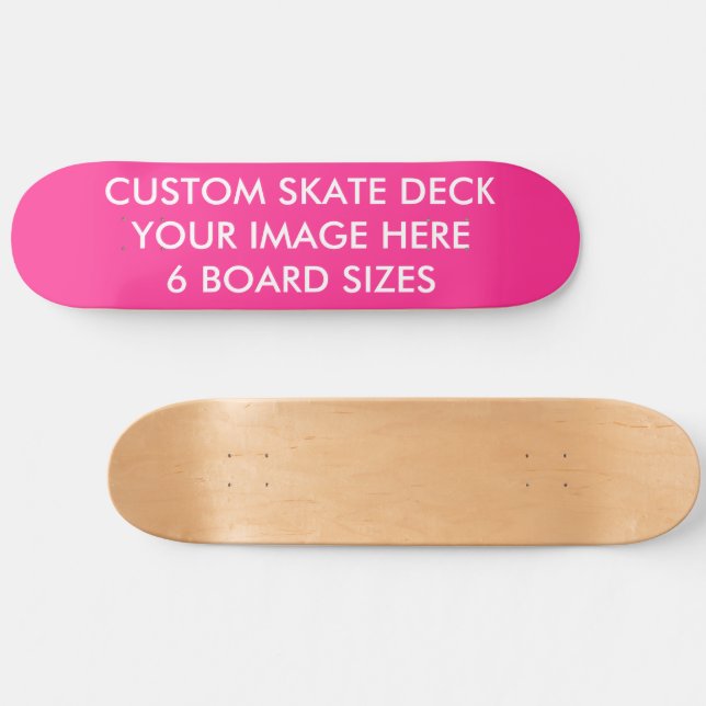 CUSTOM SKATE DECK 8 1/2" Skateboard STRAWB... PINK (Horizontal)