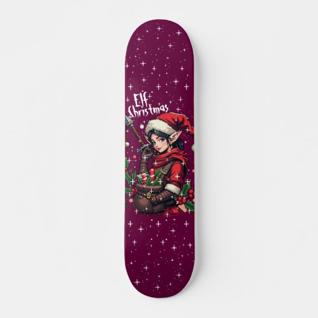 Custom Skateboard Deck - "Elf Christmas" (Vorne)