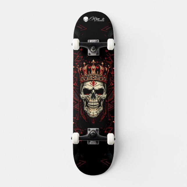Custom Skateboard Deck - "Skull King" (Vorderseite)