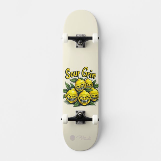 Custom Skateboard Deck - "Sour Grin" (Recto)