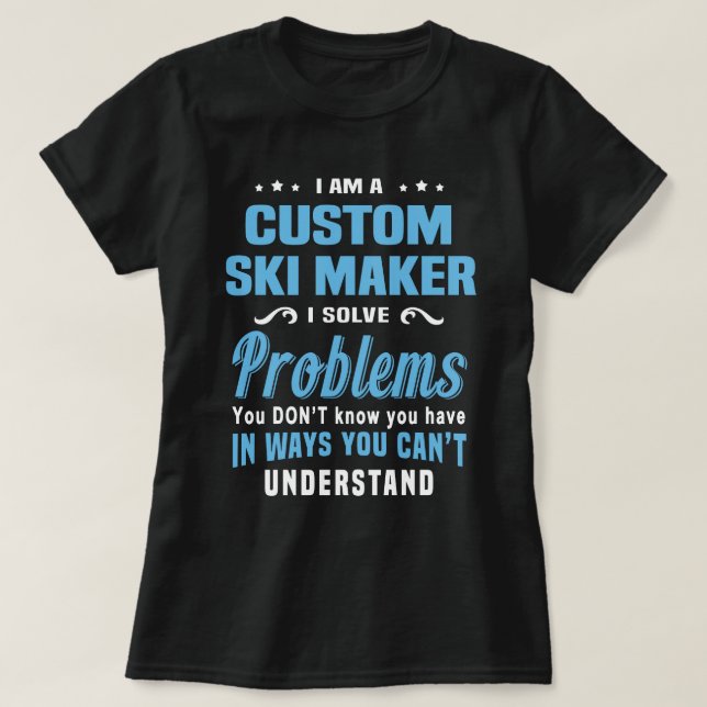 Custom Ski Maker T-Shirt (Design vorne)