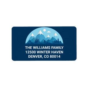 Custom Ski Town Colorado Rücksendeadresse Adressaufkleber