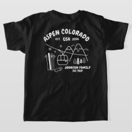 Custom Ski Trip Family Friends Group Matching T-Shirt