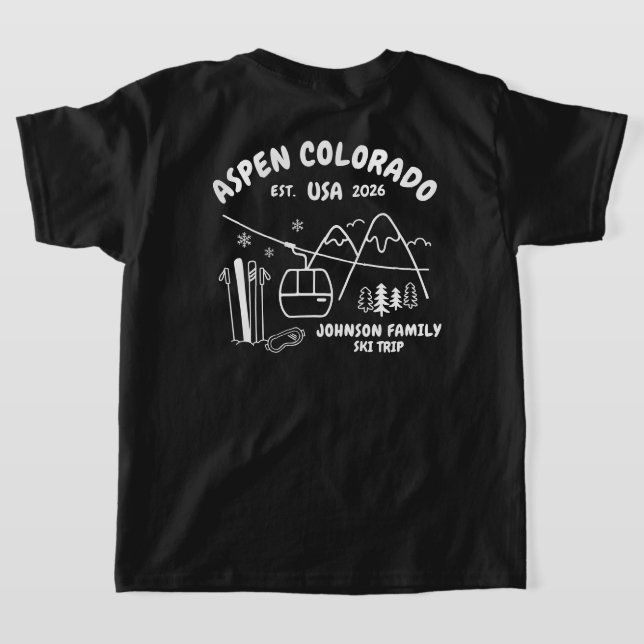 Custom Ski Trip Family Friends Group Matching T-Shirt (AblageHinten)