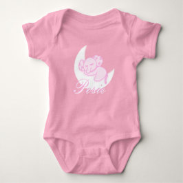 Custom Sleeping Elephant Baby Bodysuit Strampler