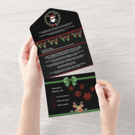 Custom 'Sleighin' in Style!' Weihnachts-Party All In One Einladung