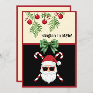 Custom "Sleighin' in Style!" Weihnachtsgrüßen Feiertagskarte