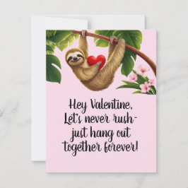 Custom Sloth Funny Hang für immer zusammen Feiertagskarte