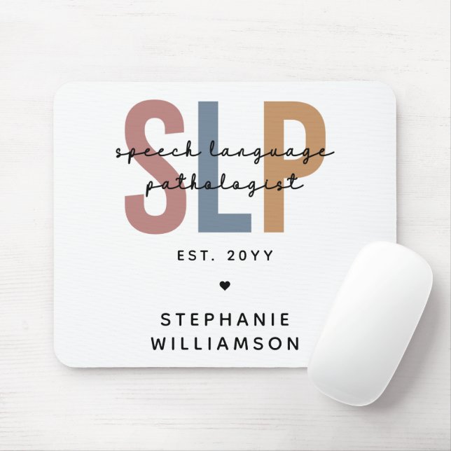 Custom SLP Speech Language Pathologe Mousepad (Mit Mouse)