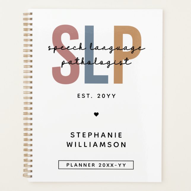 Custom SLP Speech Language Pathologe Planer (Vorderseite)