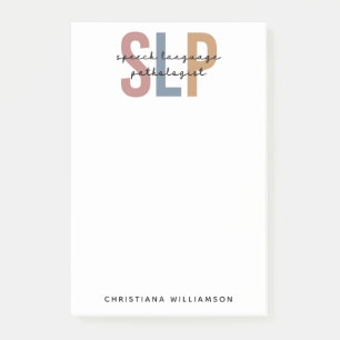 Custom SLP Speech Language Pathologe Post-it Klebezettel