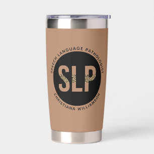Custom SLP Speech Pathologe Leopard Druckgeschenke Thermobecher