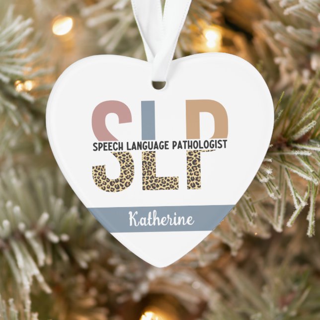 Custom SLP Speech Pathologe Leopard Print Ornament (Baum)