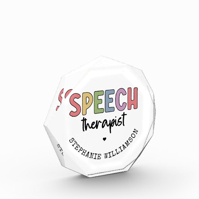 Custom SLP Speech Pathologist Speech Therapist Fotoblock (Links)