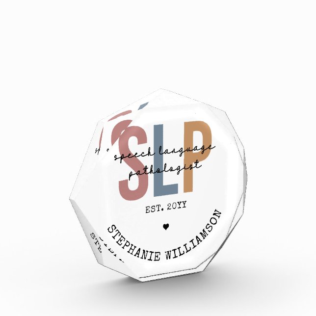 Custom SLP Speech Pathologist Speech Therapist Fotoblock (Links)