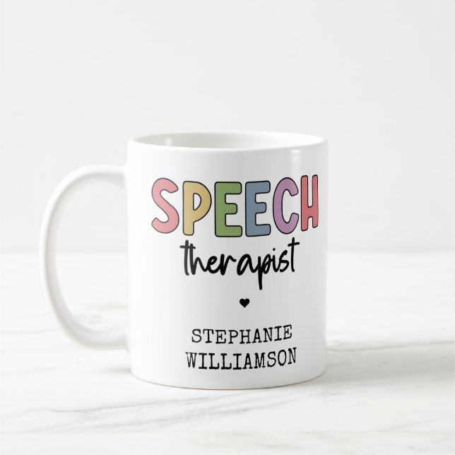 Custom SLP Speech Pathologist Speech Therapist Kaffeetasse (Links)