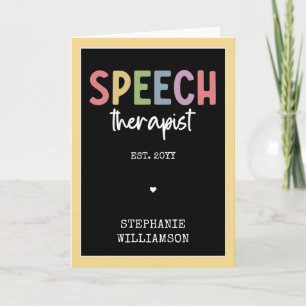 Custom SLP Speech Pathologist Speech Therapist Karte