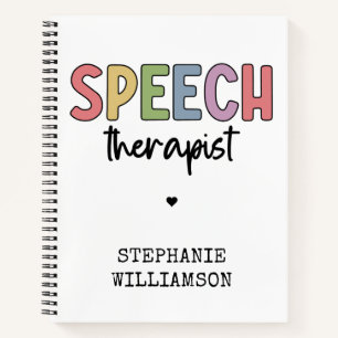Custom SLP Speech Pathologist Speech Therapist Notizbuch