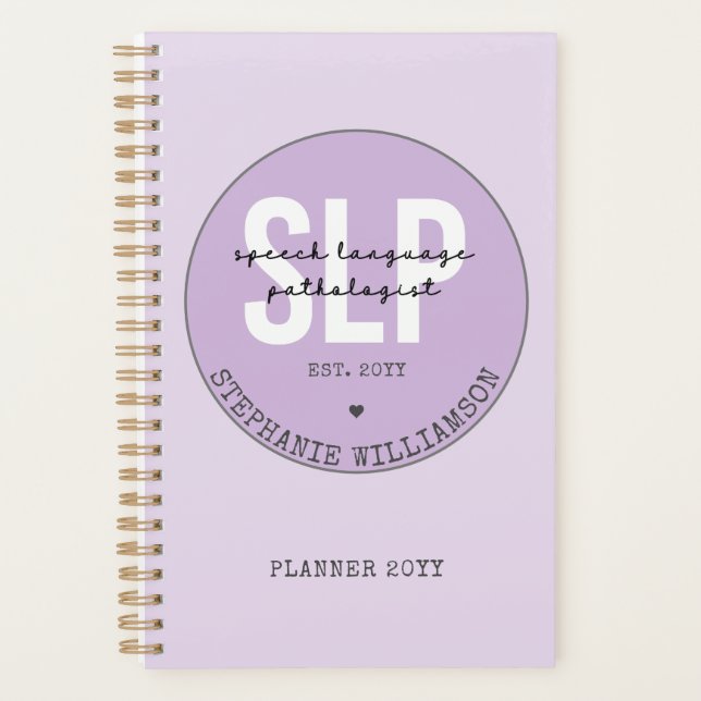 Custom SLP Speech Pathologist Speech Therapist Planer (Vorderseite)