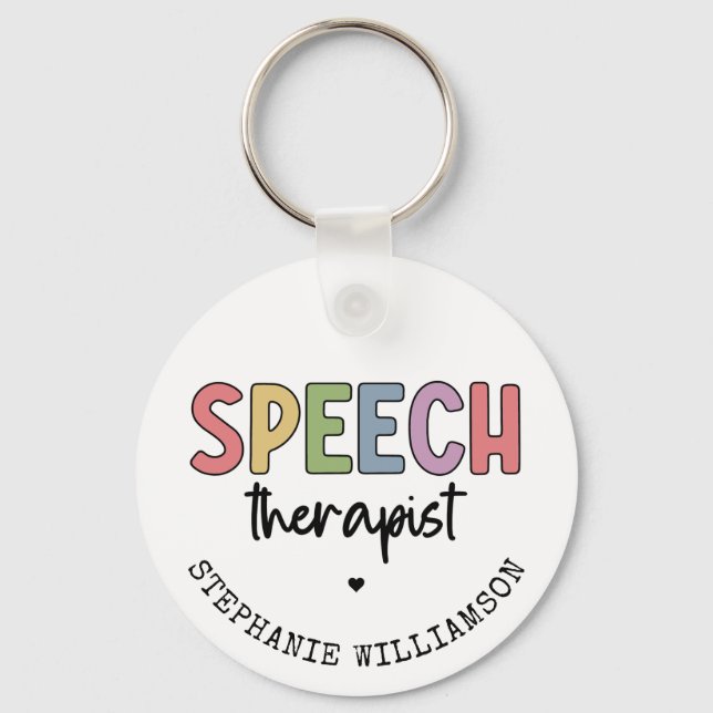 Custom SLP Speech Pathologist Speech Therapist Schlüsselanhänger (Vorderseite)