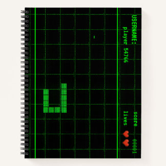 Custom Snake Game Retro NotebookSpiral Notebook Notizbuch