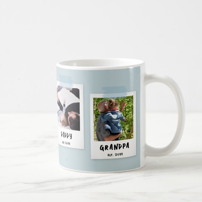 Custom Snapshot Style Father's Day Opa Geschenk Kaffeetasse (Rechts)