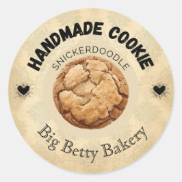 Custom Snickerdoodle Cookie Labels Runder Aufkleber
