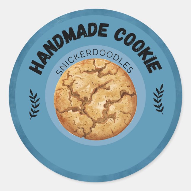 Custom Snickerdoodle Cookie Labels Runder Aufkleber (Vorderseite)