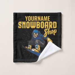 Custom Snow Boarder Snowboard Shop Big Air Badhandtuch Set
