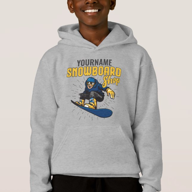 Custom Snow Boarder Snowboard Shop Big Air Hoodie (Vorderseite)