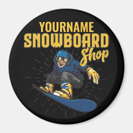 Custom Snow Boarder Snowboard Shop Big Air Magnet