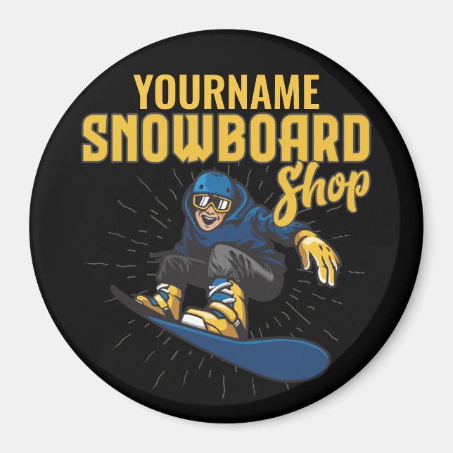 Custom Snow Boarder Snowboard Shop Big Air Magnet (Vorne)